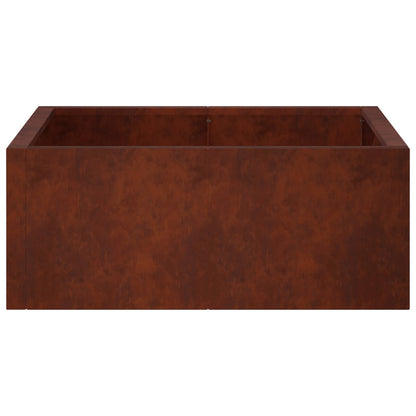 Retentiewall 4 st 100 x 100 x 50 cm weervast staal Roestkleurig