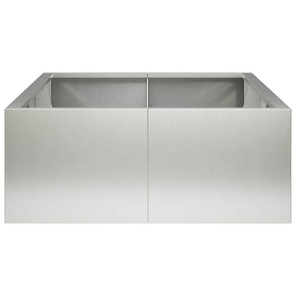 Retentiewall 6 st 200 x 100 x 30 cm Roestvrij staal zilver