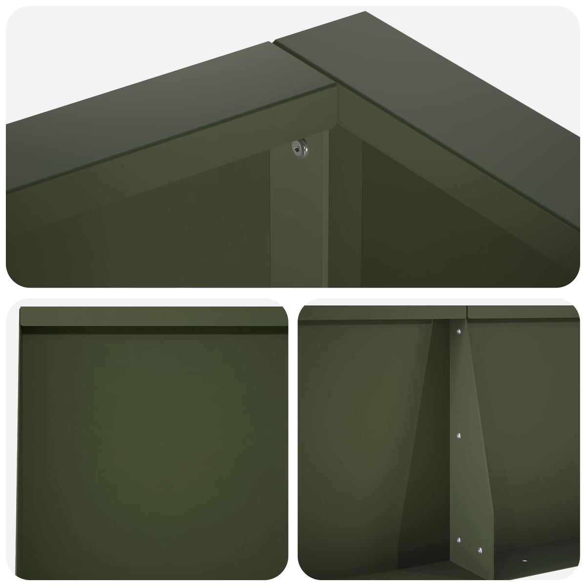 Retentiewall 6 st 200 x 100 x 40 cm Staal Olijfgroen
