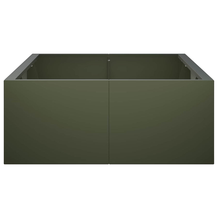 Retentiewall 6 st 200 x 100 x 40 cm Staal Olijfgroen