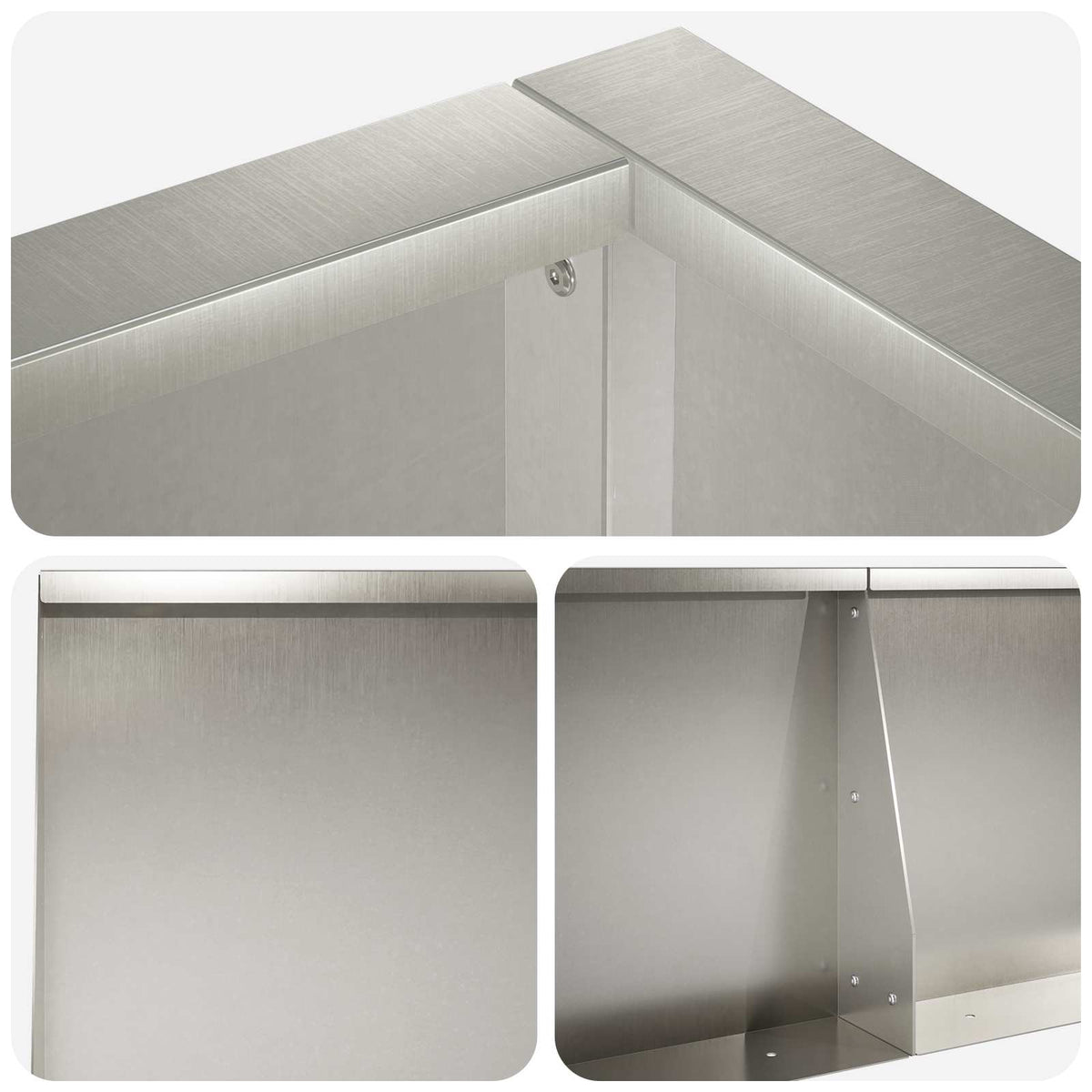 Retentiewall 6 st 200 x 100 x 40 cm Roestvrij staal zilver