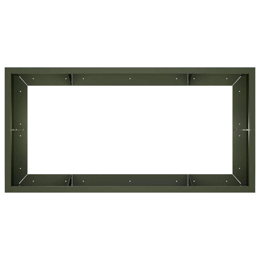Retentiewall 6 st 200 x 100 x 50 cm Staal Olijfgroen