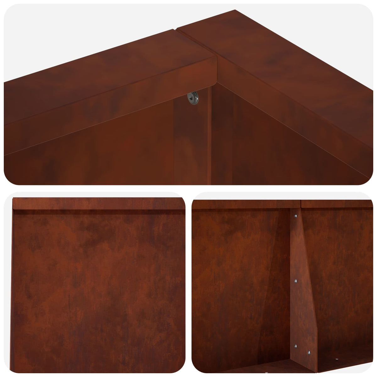 Retentiewall 6 st 200 x 100 x 50 cm weervast staal Roestkleurig