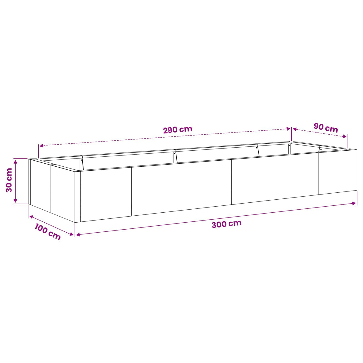 Retentiewall 8 st 300 x 100 x 30 cm Staal Olijfgroen