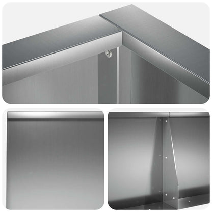 Retentiewall 8 st 300 x 100 x 30 cm Gegalvaniseerd staal zilver