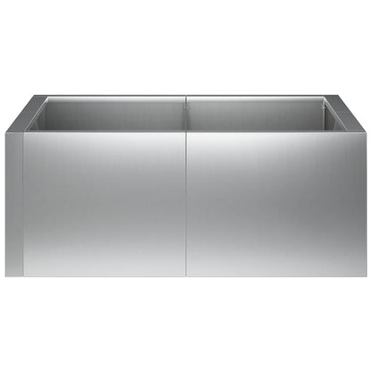 Retentiewall 8 st 300 x 100 x 30 cm Gegalvaniseerd staal zilver
