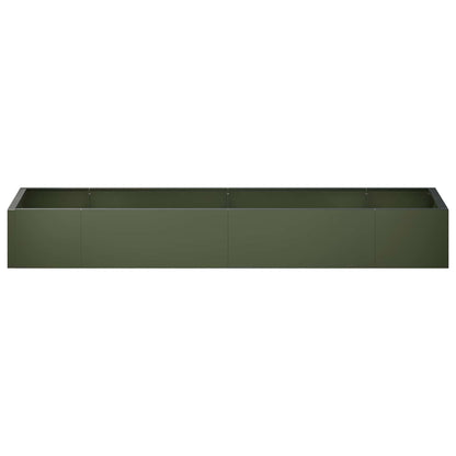 Retentiewall 8 st 300 x 100 x 40 cm Staal Olijfgroen
