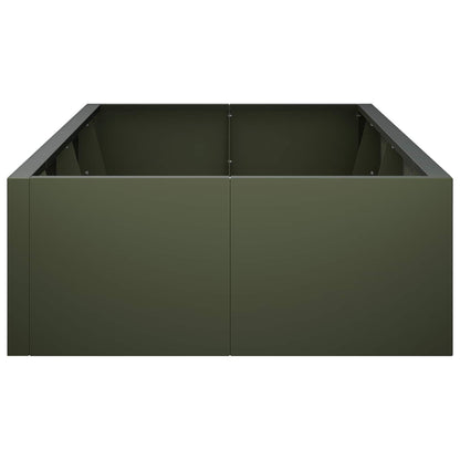 Retentiewall 8 st 300 x 100 x 40 cm Staal Olijfgroen