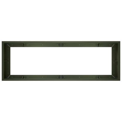 Retentiewall 8 st 300 x 100 x 40 cm Staal Olijfgroen