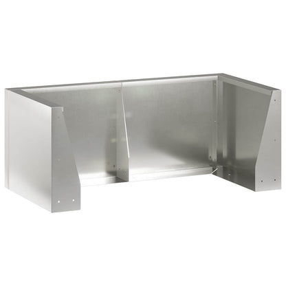 Retentiewall 8 st 300 x 100 x 40 cm Roestvrij staal zilver