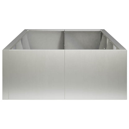 Retentiewall 8 st 300 x 100 x 40 cm Roestvrij staal zilver