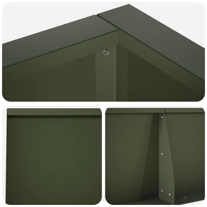 Retentiewall 8 st 300 x 100 x 50 cm Staal Olijfgroen