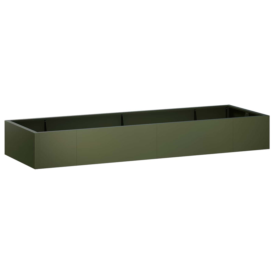 Retentiewall 8 st 300 x 100 x 50 cm Staal Olijfgroen
