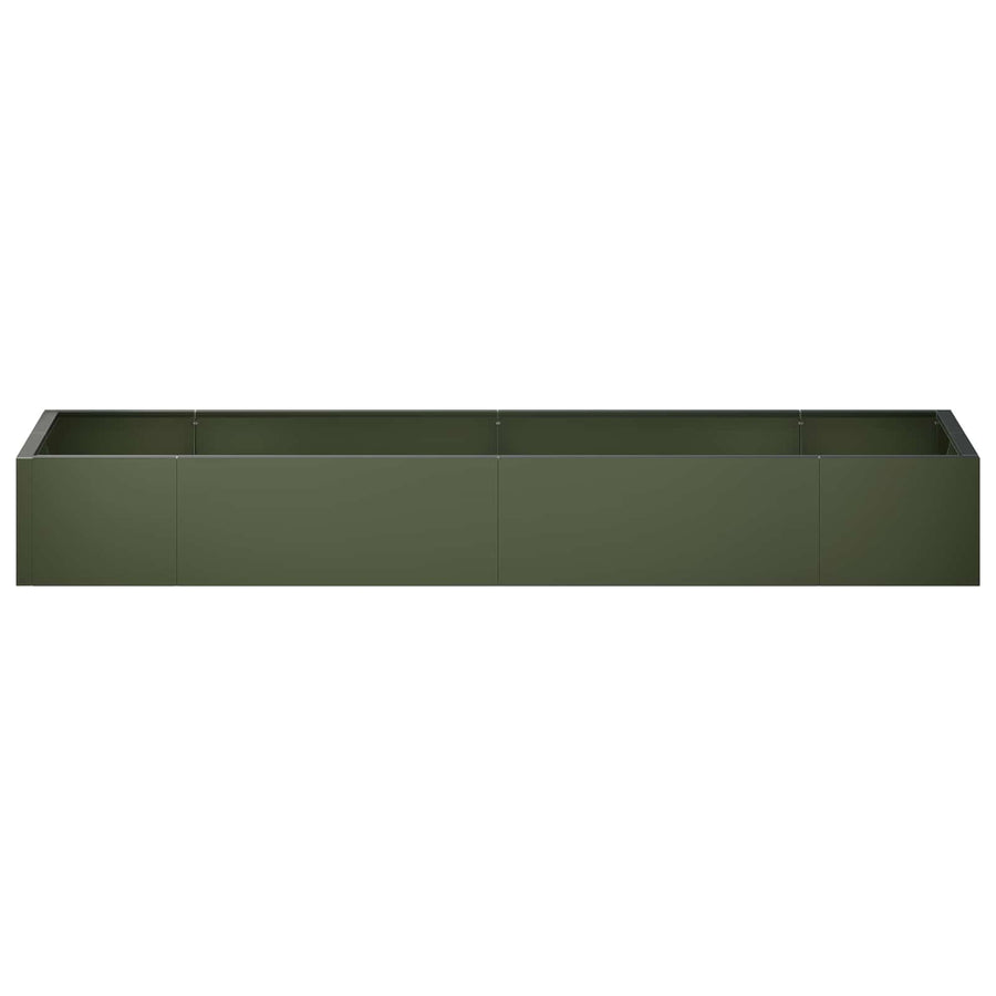 Retentiewall 8 st 300 x 100 x 50 cm Staal Olijfgroen