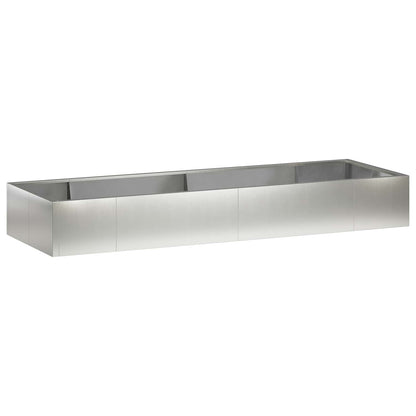 Retentiewall 8 st 300 x 100 x 50 cm Roestvrij staal zilver