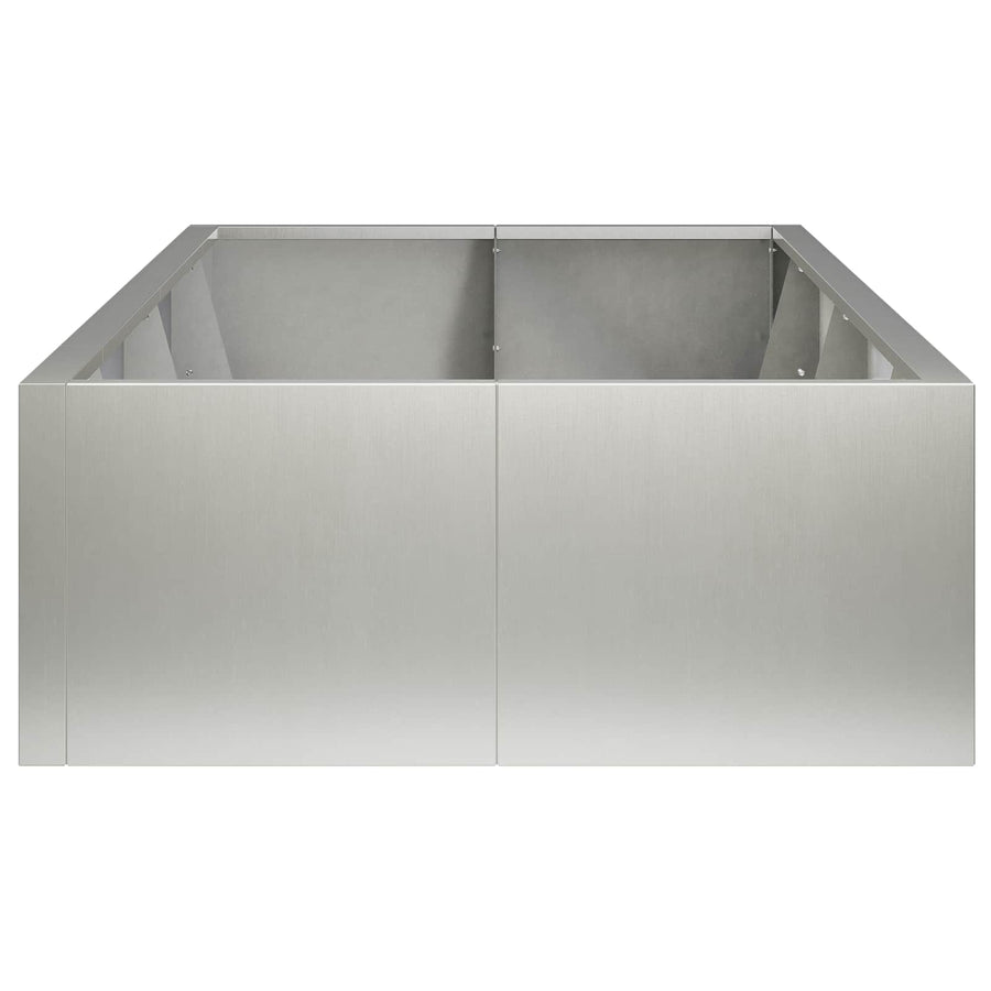 Retentiewall 8 st 300 x 100 x 50 cm Roestvrij staal zilver