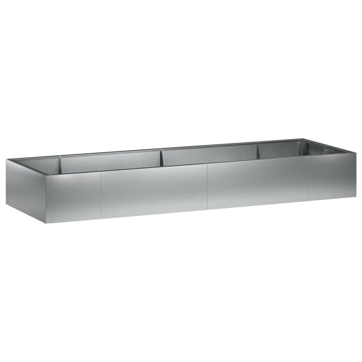 Retentiewall 8 st 300 x 100 x 50 cm Gegalvaniseerd staal zilver