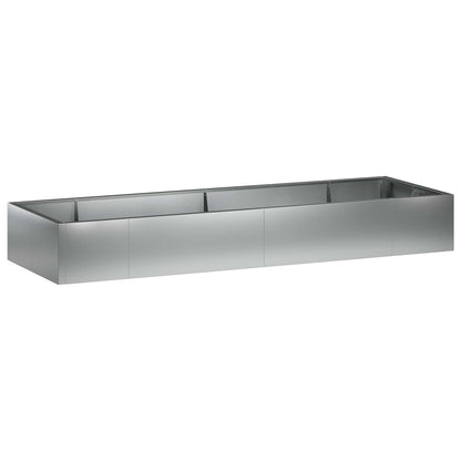 Retentiewall 8 st 300 x 100 x 50 cm Gegalvaniseerd staal zilver