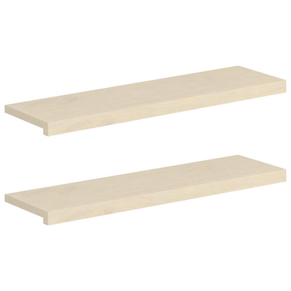Trap Tread 2 st 100 x 25 x 2 cm Wit Massief Eikenhout