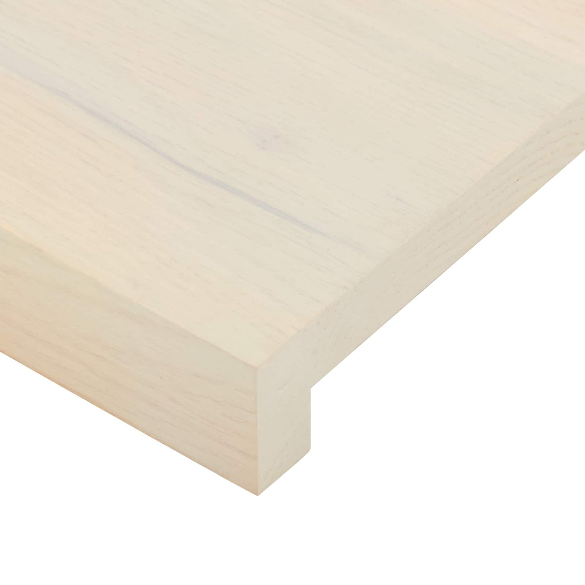 Trap Tread 2 st 120 x 25 x 2 cm Wit Massief Eikenhout