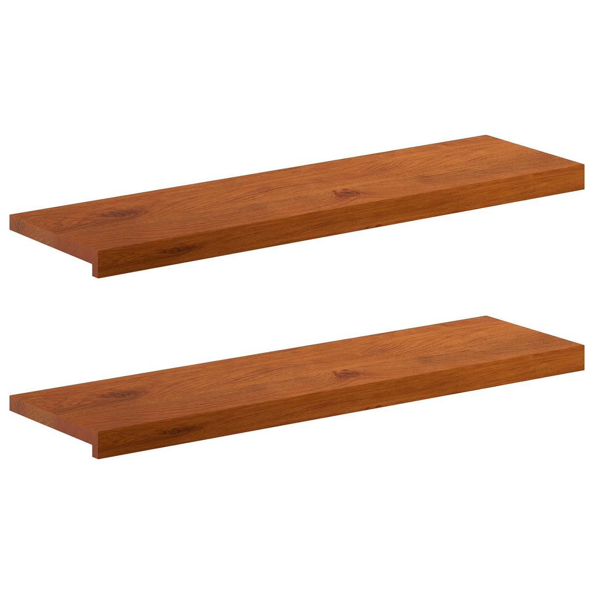Trap Tread 2 st 90 x 25 x 2 cm Bruin Massief Eikenhout