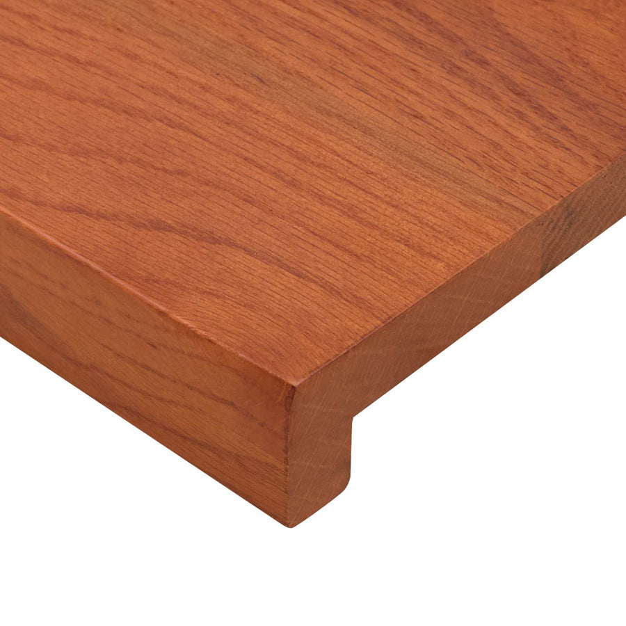 Trap Tread 2 st 120 x 30 x 2 cm Bruin Massief Eikenhout