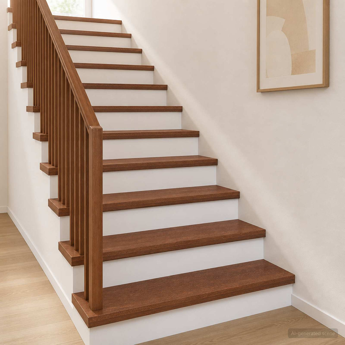 Trap Tread 2 st 90 x 25 x 2 cm Donkerbruin Massief Eikenhout