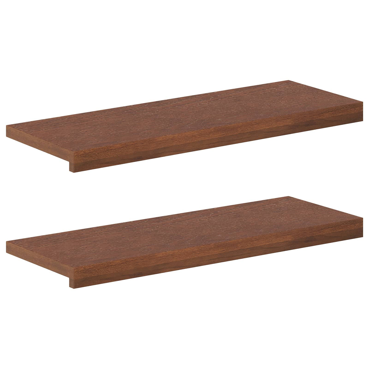 Trap Tread 2 st 70 x 25 x 2 cm Donkerbruin Massief Eikenhout
