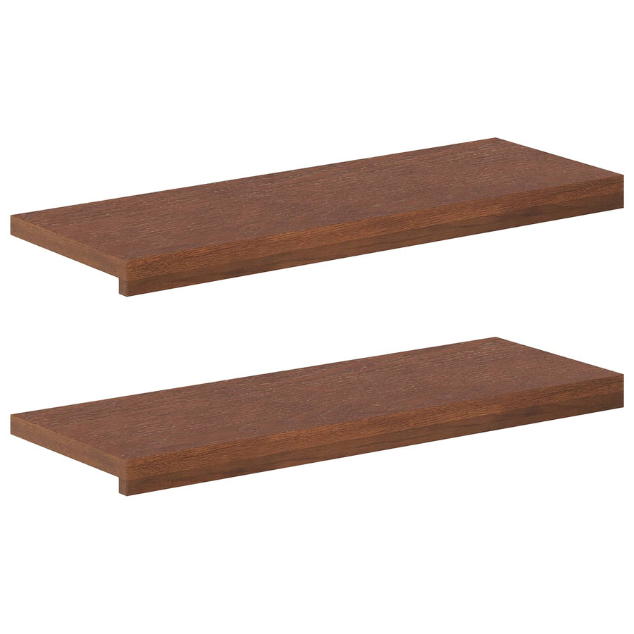 Trap Tread 2 st 70 x 30 x 2 cm Donkerbruin Massief Eikenhout