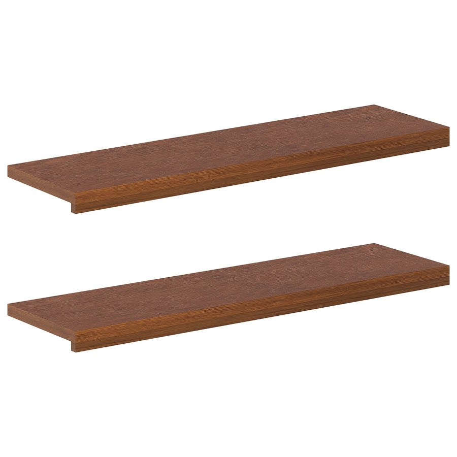 Trap Tread 2 st 90 x 30 x 2 cm Donkerbruin Massief Eikenhout