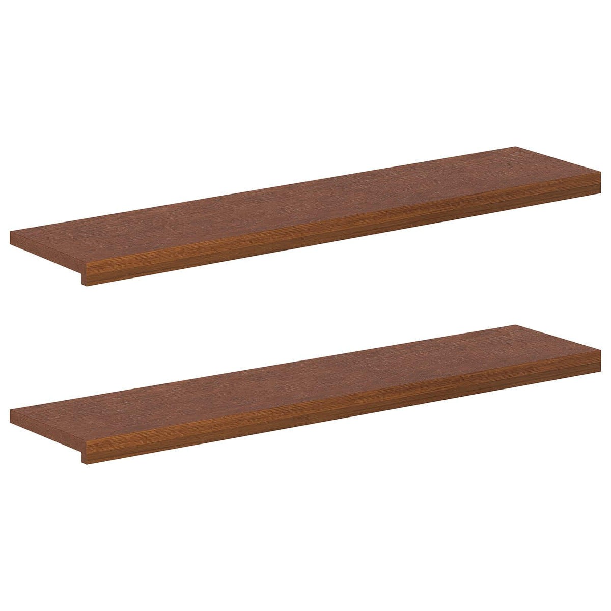 Trap Tread 2 st 110 x 30 x 2 cm Donkerbruin Massief Eikenhout