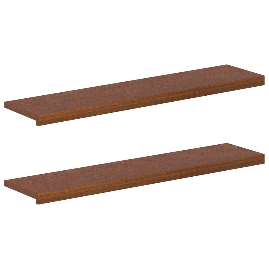 Trap Tread 2 st 110 x 30 x 2 cm Donkerbruin Massief Eikenhout