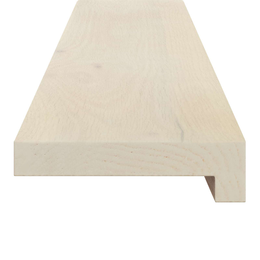 Trap Tread 4 st 100 x 25 x 2 cm Wit Massief Eikenhout