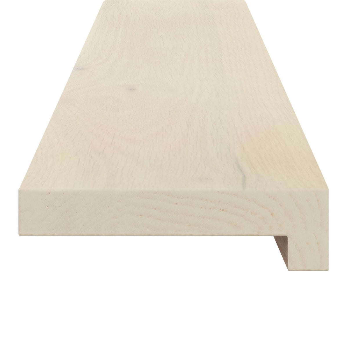 Trap Tread 4 st 110 x 25 x 2 cm Wit Massief Eikenhout