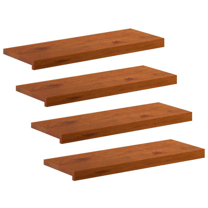 Trap Tread 4 st 70 x 25 x 2 cm Bruin Massief Eikenhout