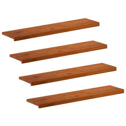 Trap Tread 4 st 110 x 25 x 2 cm Bruin Massief Eikenhout