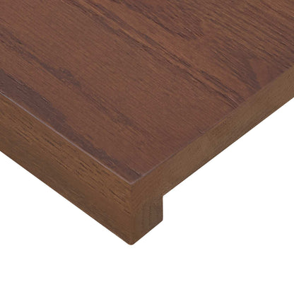 Trap Tread 4 st 90 x 25 x 2 cm Donkerbruin Massief Eikenhout