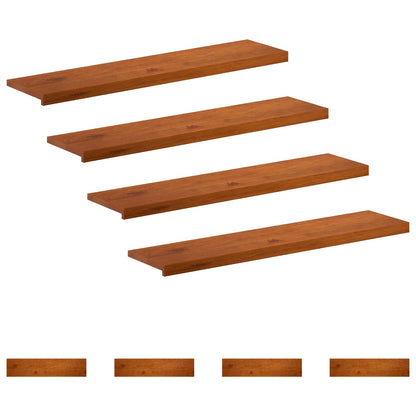 Trap Tread 8 st 120 x 30 x 2 cm Bruin Massief Eikenhout