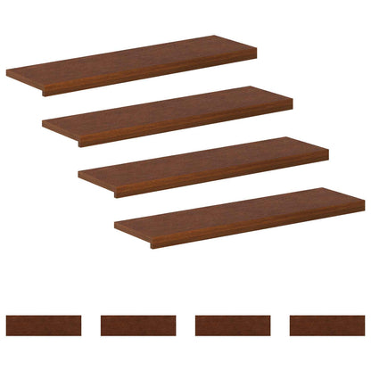 Trap Tread 8 st 100 x 25 x 2 cm Donkerbruin Massief Eikenhout
