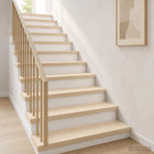 Trapmatten 16 st 80x25x2 cm wit massief eikenhout