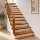 Trapmatten eikenhout 110x25x2 cm bruin 16 stuks