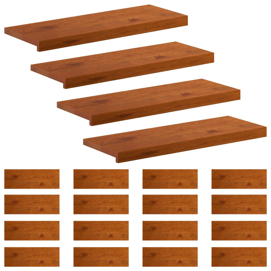 Trap Tread 20 st 80 x 30 x 2 cm Bruin Massief Eikenhout