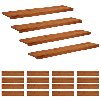 Trap Tread 20 st 120 x 30 x 2 cm Bruin Massief Eikenhout