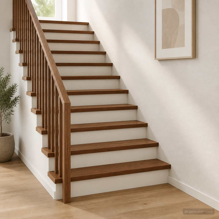 Trap Tread 20 st 80 x 30 x 2 cm Donkerbruin Massief Eikenhout
