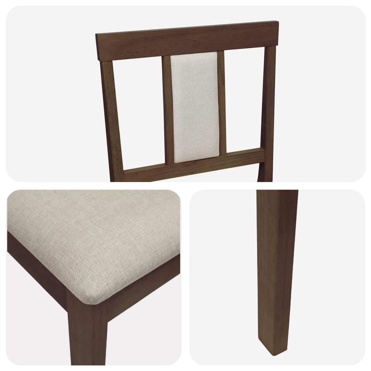 Barkruk 2 st Lichtbruin en Beige Massief Rubberhout en Stof