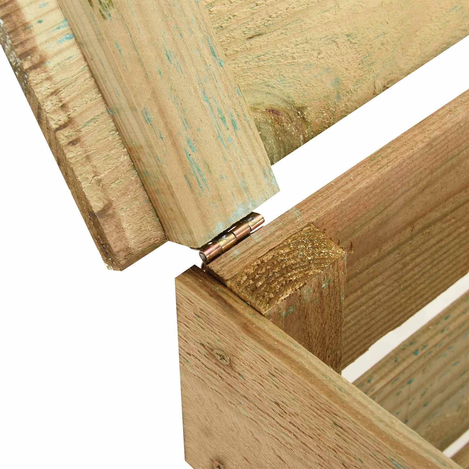 Compostbak met lattenrooster Groen 110 x 58 x 113 cm Massief grenenhout