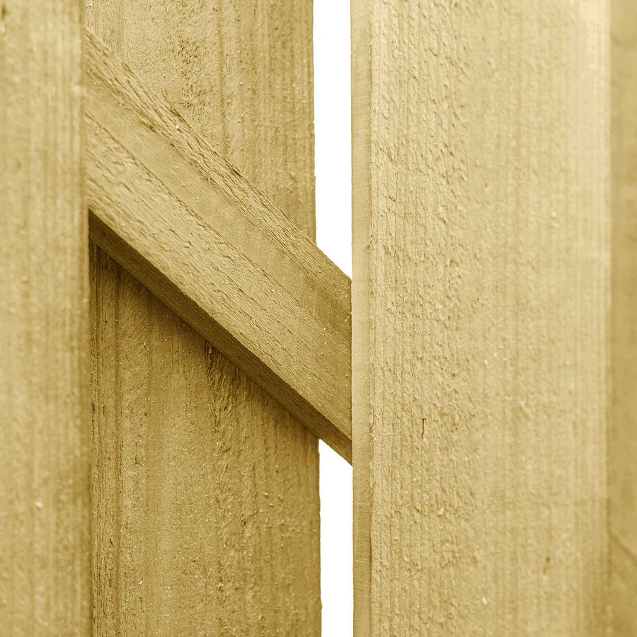 Tuinpoort 100 x 75 cm Massief grenenhout Groen