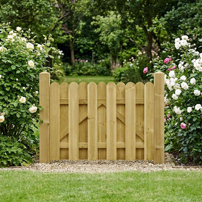 Tuinpoort 100 x 75 cm Massief grenenhout Groen
