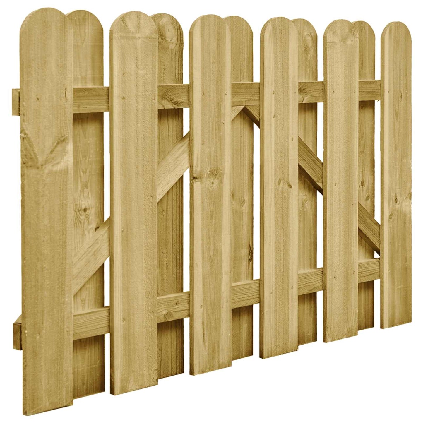 Tuinpoort 100 x 75 cm Massief grenenhout Groen