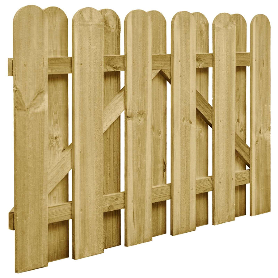 Tuinpoort 100 x 75 cm Massief grenenhout Groen